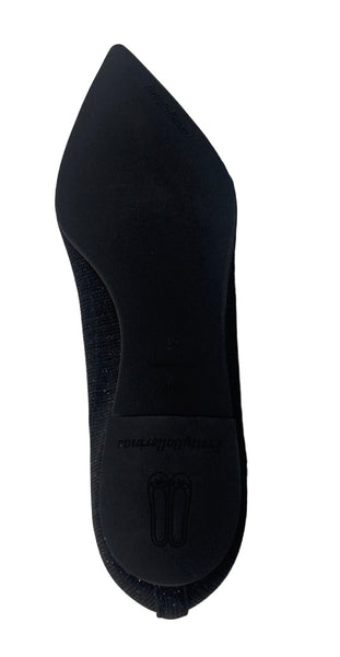 Pretty Ballerinas Sparkly Black Ballet Flats Sz-38.5