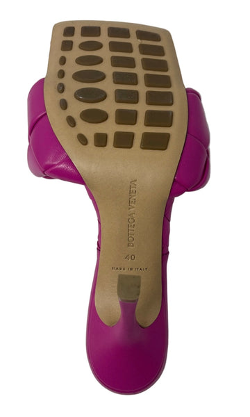Bottega Veneta-Hot Pink Woven Leather Heel Sz-40