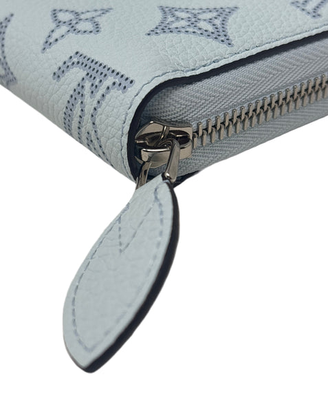 Louis Vuitton Monogram Mahina Zippy  Blue Wallet-NIB