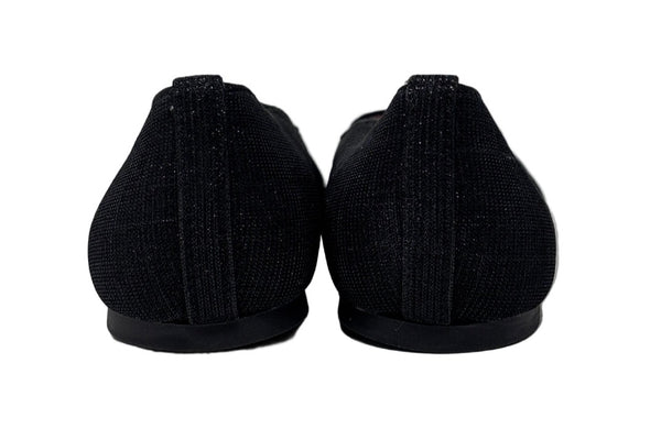 Pretty Ballerinas Sparkly Black Ballet Flats Sz-38.5