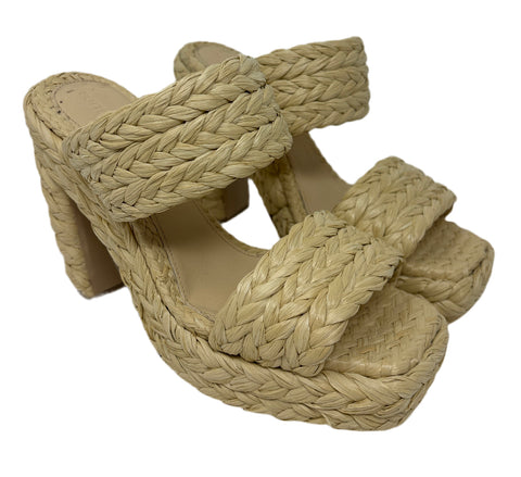 Bottega Veneta natural raffia Heels Sz-39.5