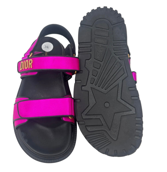 Christian Dior-NEW-DiorAct Hot Pink Sandals Sz-38