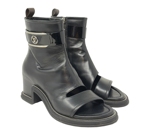 Louis Vuitton-Preloved-Moonlight Open-Toe Ankle Boots Sz-40