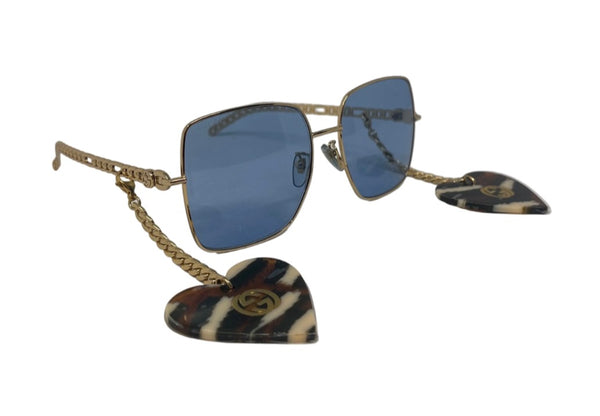 Gucci-NEW With Tags-Womens GG0724S Sunglasses -with heart charms