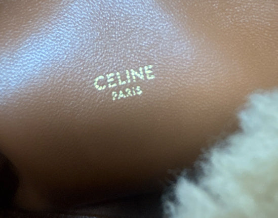 CELINE Beige/Brown Heart Shaped Handbag/Crossbody Sz-S