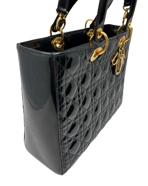 Lady Dior Patent Tote with strap