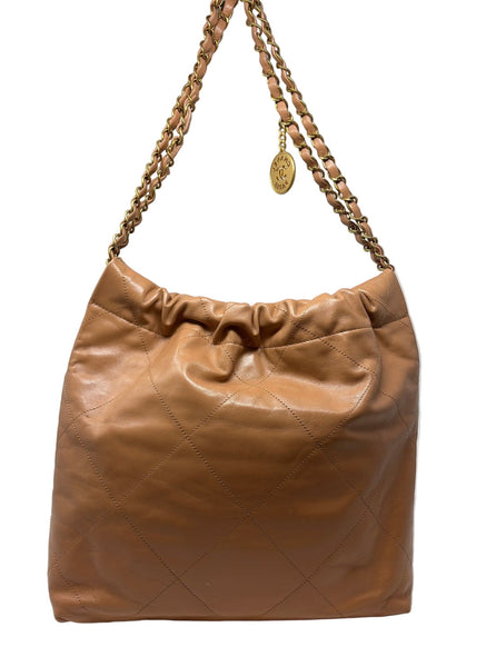 Chanel-NEW With Box-Tan Orange Chanel 22 Tote Bag