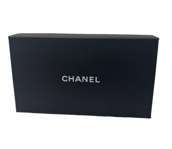 CHANEL Black Caviar Quilted Flap Wallet