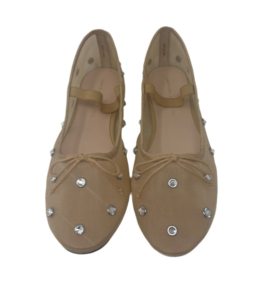 Loeffler Randall Leonie crystal embellished mesh ballet flats Sz-8 1/2