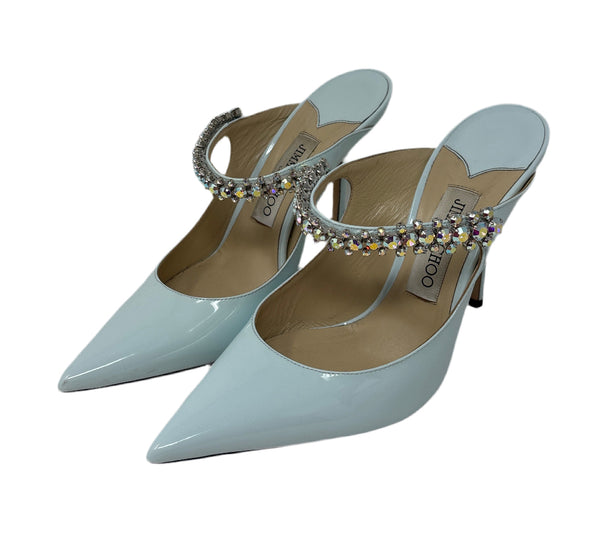 Jimmy Choo Light Blue/Turquoise Heels Sz-37 1/2