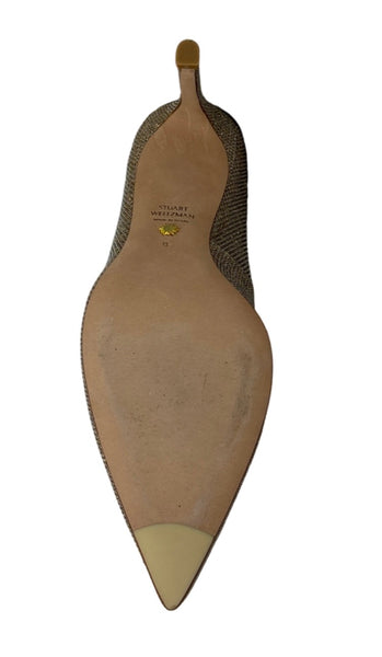 Stuart Weitzman Gold Glitter Pumps Sz-8 - New Without Box