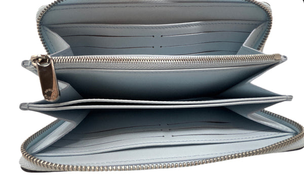 Louis Vuitton Monogram Mahina Zippy  Blue Wallet-NIB