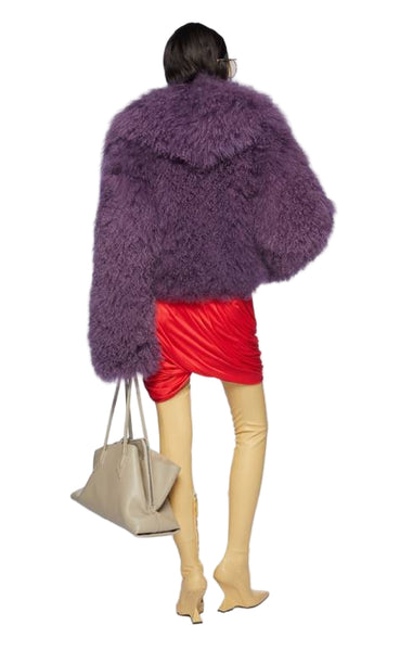 THE ATTICO Mongolia Fur Bomber Jacket Sz-42