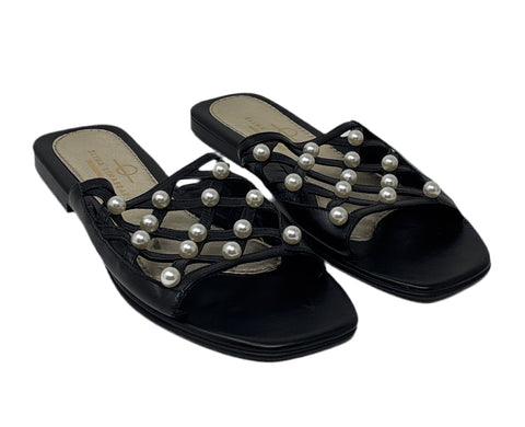 Elina Linardaki Black Pearl Sandals Sz-40