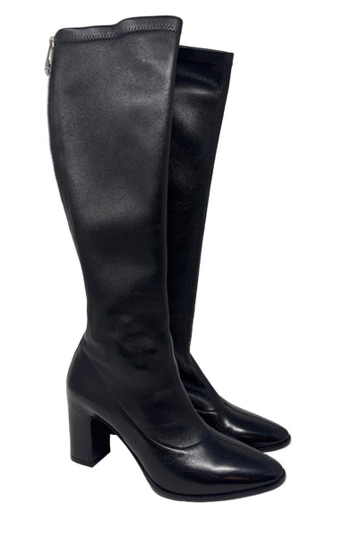 BALENCIAGA Black Leather Zipper Boots Sz-40