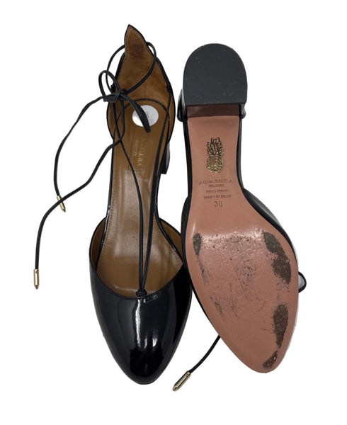 AQUAZZURA-Alex Patent Leather Pumps Sz-38