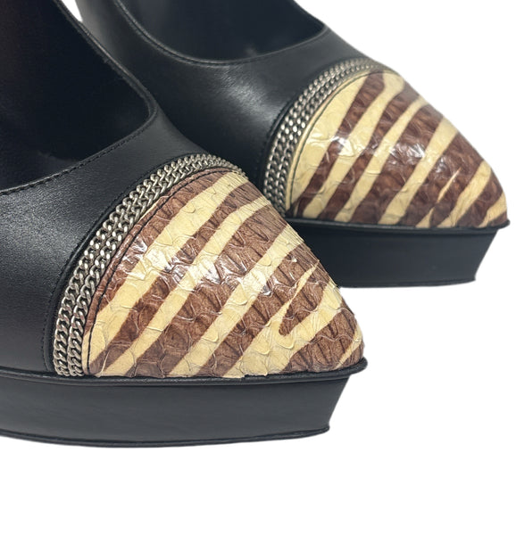 Saint Laurent Zebra Heels Size-37.5
