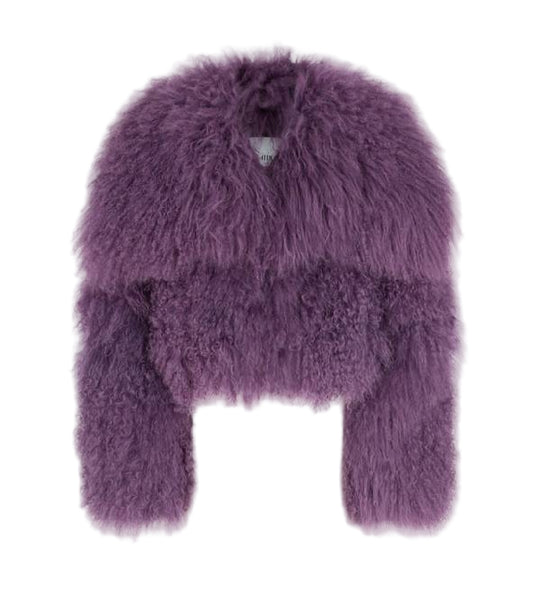 THE ATTICO Mongolia Fur Bomber Jacket Sz-42