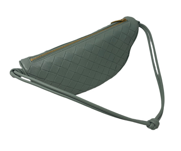 Bottega Veneta Woven Leather Teal Shoulder Bag Size -Small