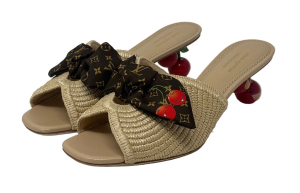 Louis Vuitton X Murakami-NEW In Box-Cherry Slides Sz-39