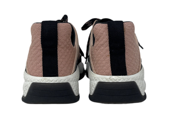 Chanel Pink/Black/White Sneakers Sz-38.5