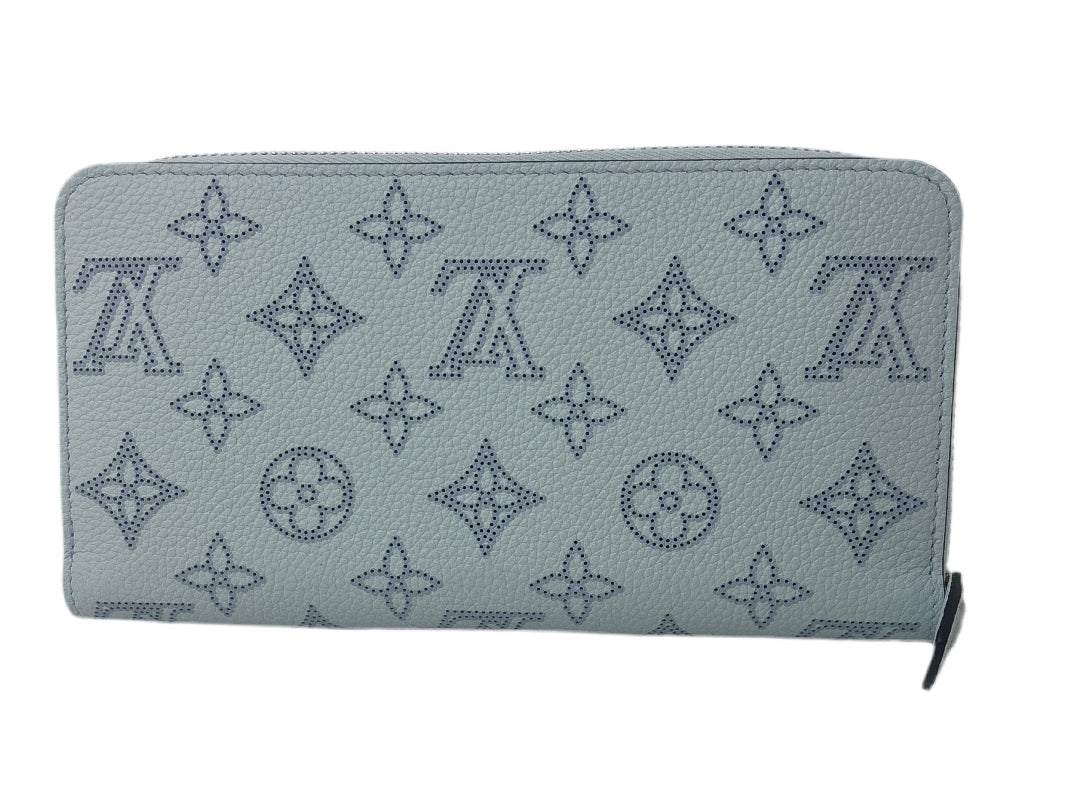 Louis Vuitton Monogram Mahina Zippy  Blue Wallet-NIB