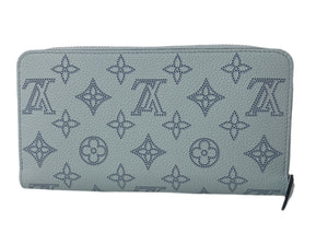 Louis Vuitton Monogram Mahina Zippy  Blue Wallet-NIB