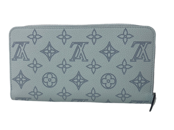Louis Vuitton Monogram Mahina Zippy  Blue Wallet-NIB