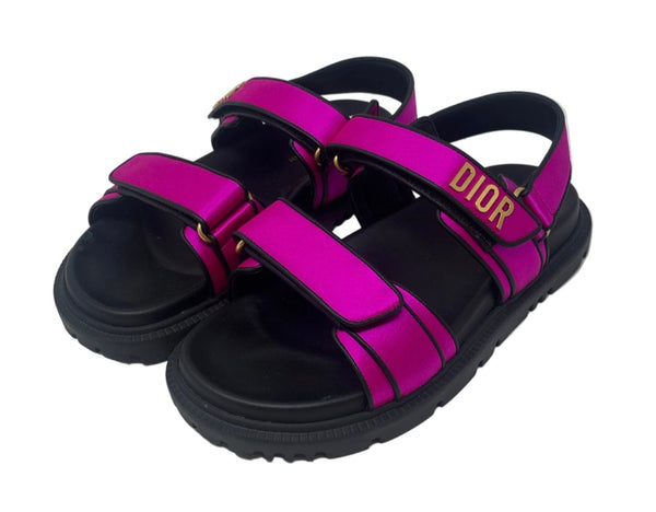 Christian Dior-NEW-DiorAct Hot Pink Sandals Sz-38