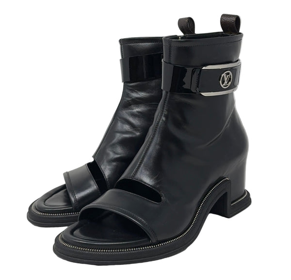 Louis Vuitton-Preloved-Moonlight Open-Toe Ankle Boots Sz-40