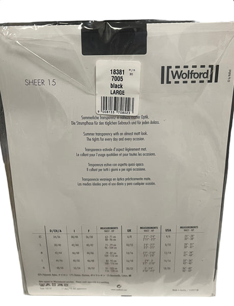 Wolford Black Tights Sz-L