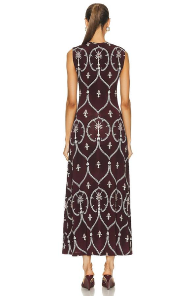 Johanna Ortiz-Gypsy Heart Silk Midi Dress Sz-8