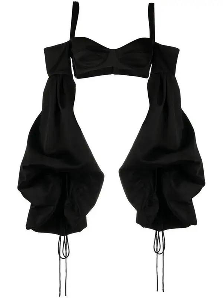 DEL CORE-Preloved Shoulder Drop Crop Top Sz-46