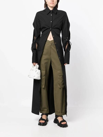 Monse Black Cut Out Detailed Long sleeve Black Sz-12