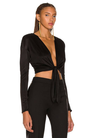 Tom Ford Black Wrap Top Sz-42
