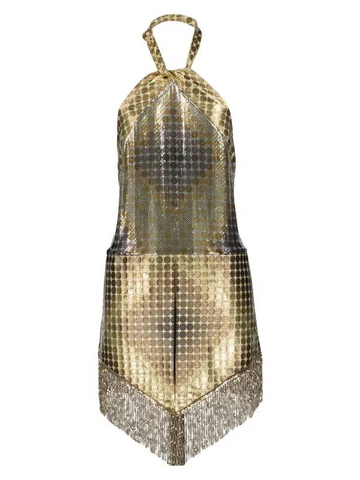 Paco Rabanne Mesh Halter Top Sz-42