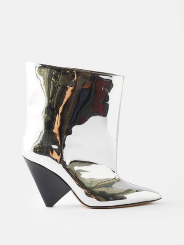 Isabel Marant Silver Metallic Boots Sz-40 - NEW