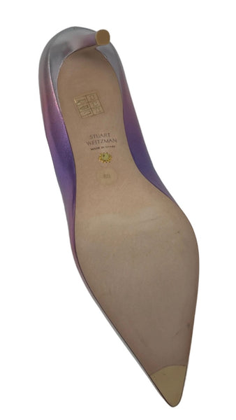 Stuart Weitzman-Silver and Pink Ombre Sz-8 - New Without Box
