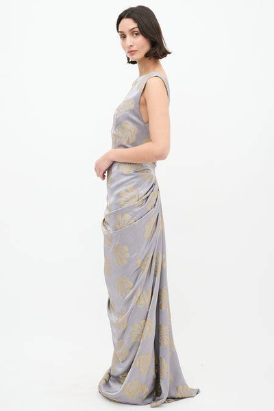 Dries Van Noten Silver/Gold Dress Sz-Fr 42