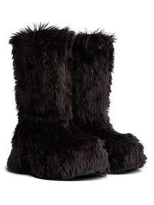 BALENCIAGA Fur Snow Boots Sz-8