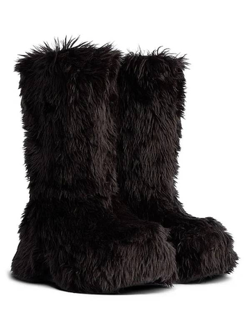 BALENCIAGA Fur Snow Boots Sz-8