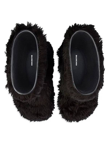 BALENCIAGA Fur Snow Boots Sz-8