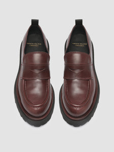 Officine creative burgundy leather loafers