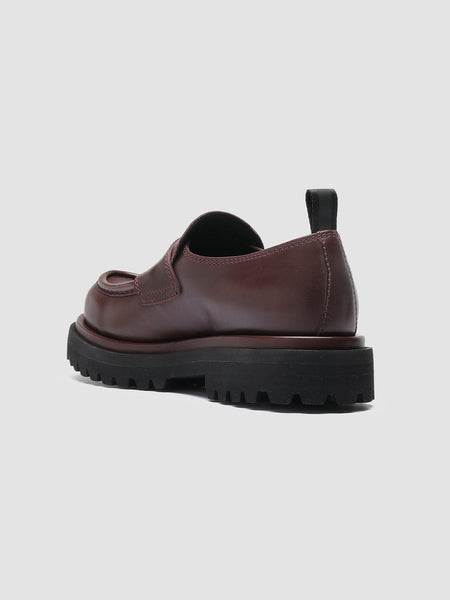 Officine creative burgundy leather loafers