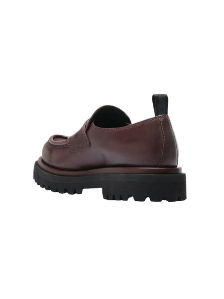 Officine creative burgundy leather loafers