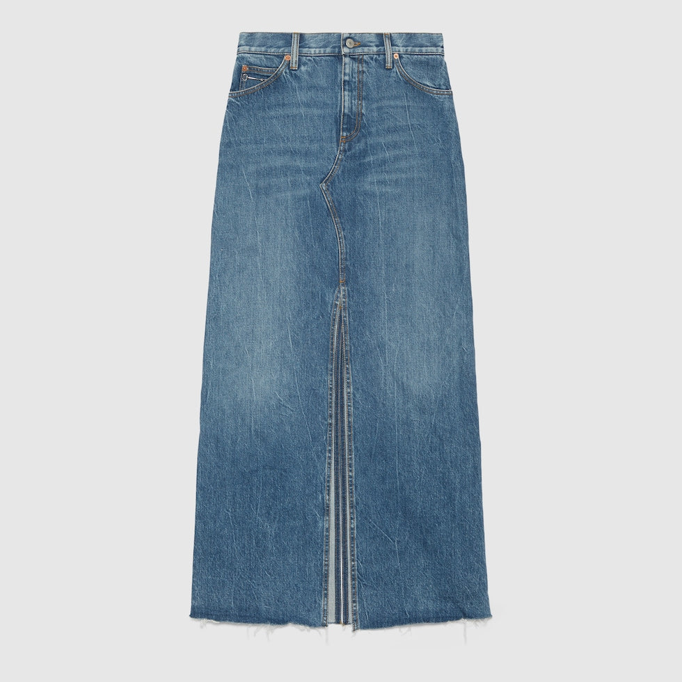 Gucci Denim skirt with horsebit size-44