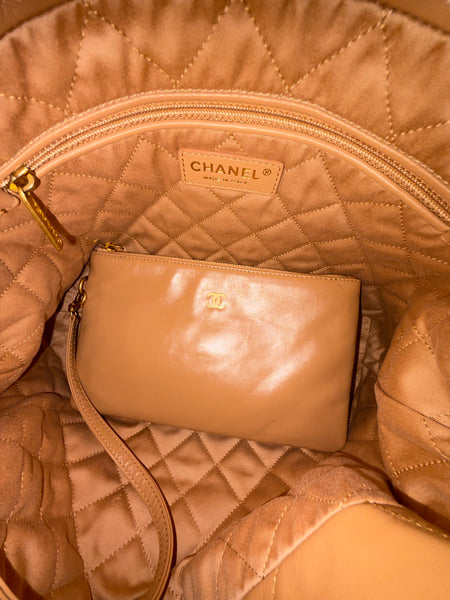 Chanel-NEW With Box-Tan Orange Chanel 22 Tote Bag