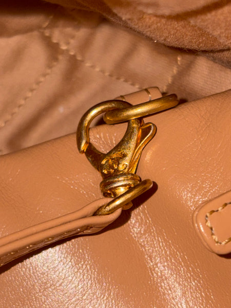 Chanel-NEW With Box-Tan Orange Chanel 22 Tote Bag