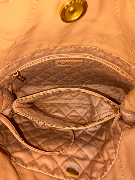 Chanel-NEW With Box-Tan Orange Chanel 22 Tote Bag