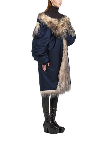 PRADA Fur trimmed coat